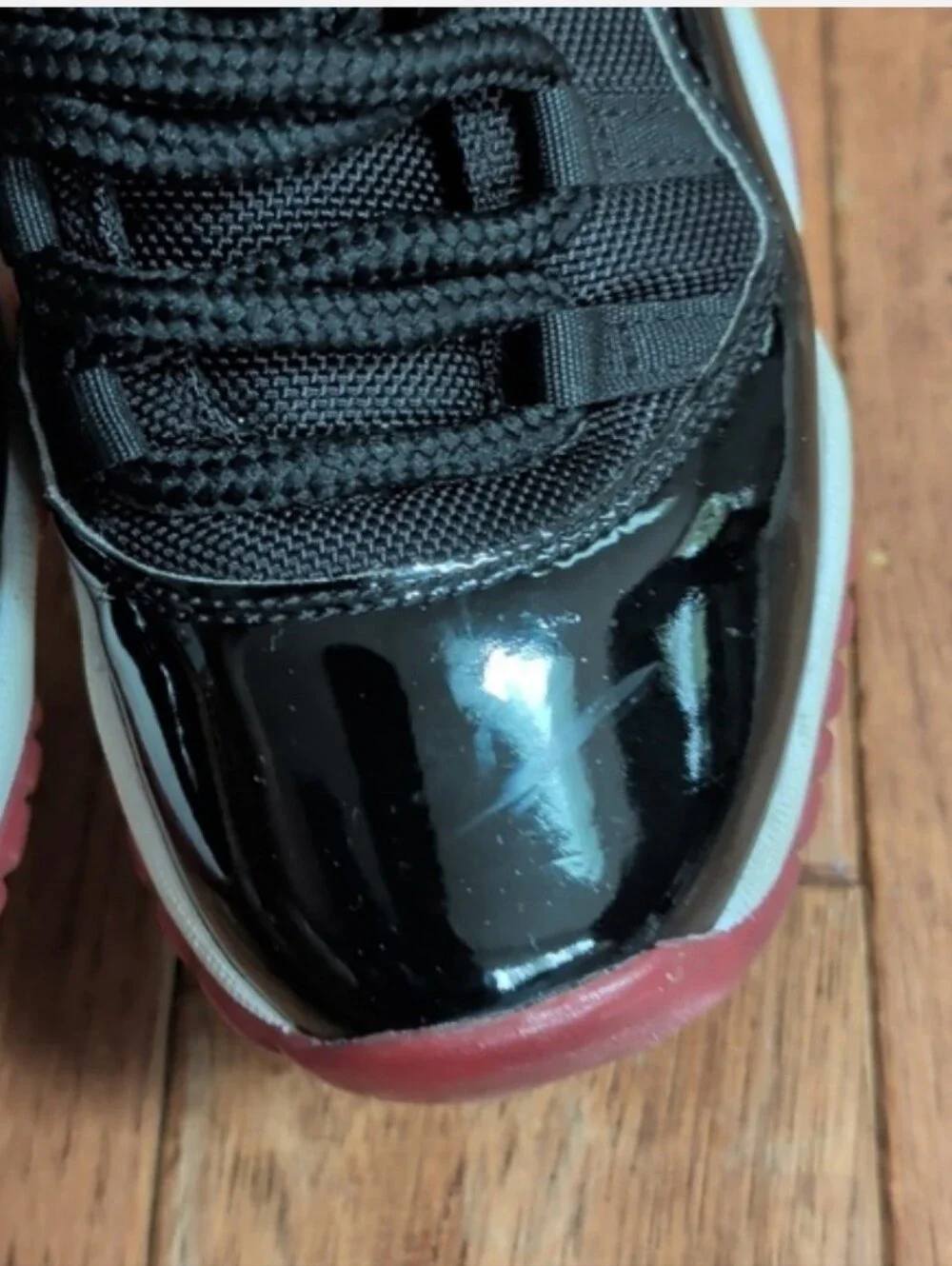 Nike Air Jordan 11 Retro Bred High Basketball Sneakers- Black/Red/White